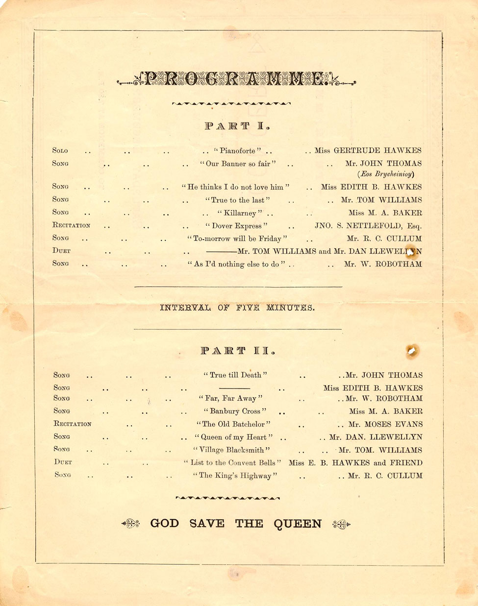 Concert Programme